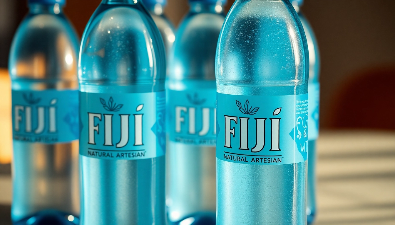 Highlighting FDA recalls Fiji water due to contamination, this image shows bottles of Fiji Natural Artesian Water.