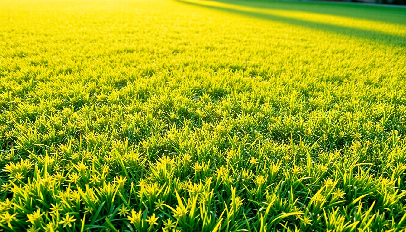 Over seeding a lush green lawn with fresh grass seeds for optimal growth.