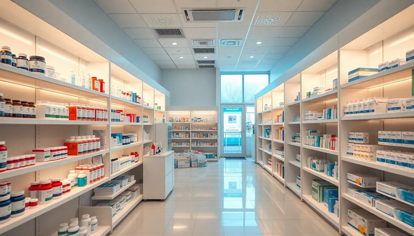 Browse Koop Heroin Zonder Recept at a friendly pharmacy displaying medical products.