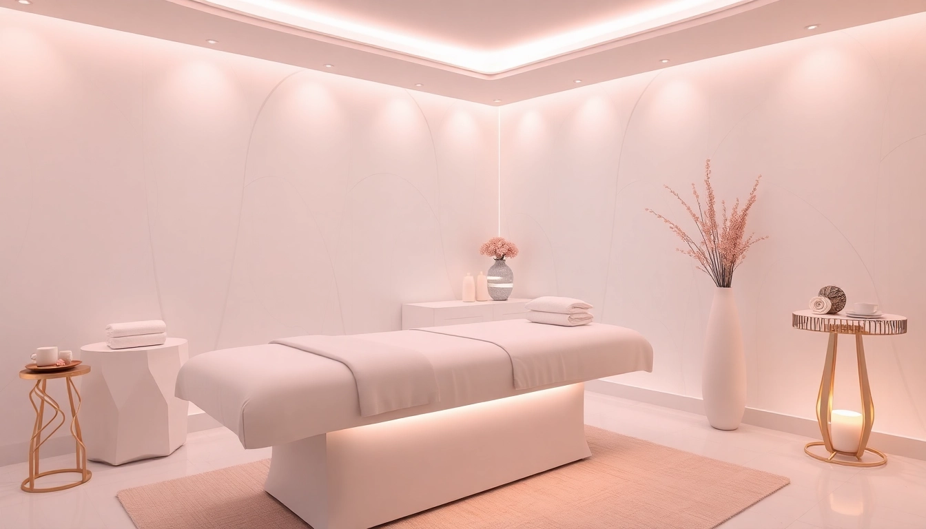 Enhance fat reduction experience in a tranquil spa treatment room with calming decor.