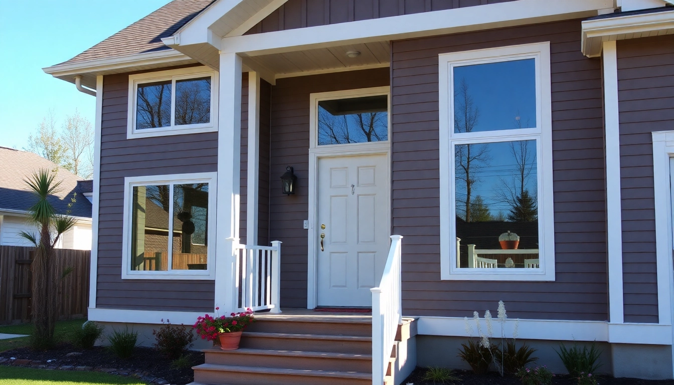 Stunning exterior renovations on a modern home featuring refreshed siding and stylish windows.