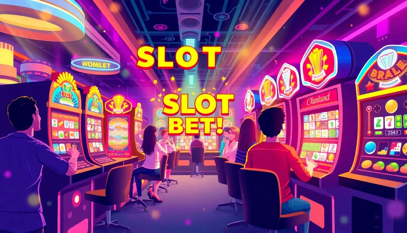 Engage with slot bet kecil on a colorful gaming platform with exciting slot machines and enthusiastic players.