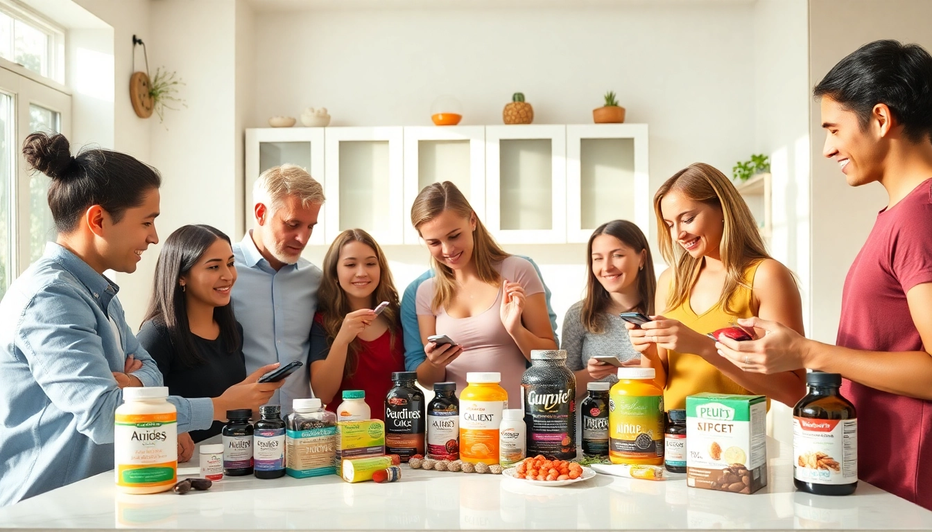 Enhance your health with colorful dietary supplements displayed in a bright kitchen.