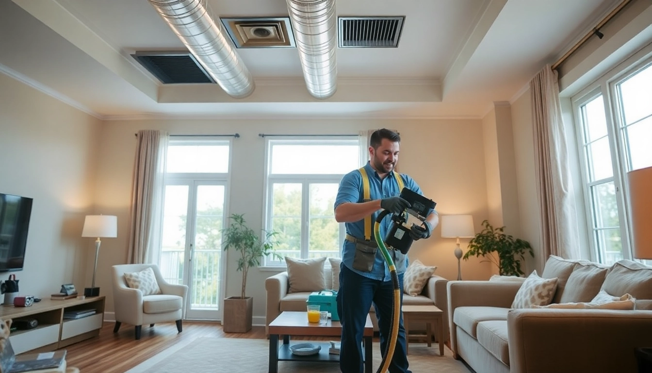 Enhance your home's air quality with professional air duct cleaning Salt Lake City Utah service visible in action.