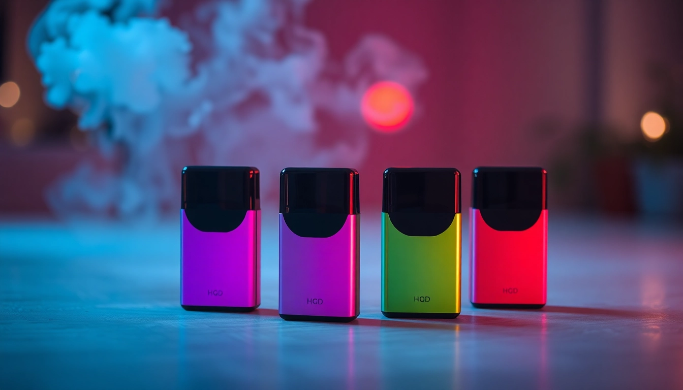 Experience the sleek design of Hqd Pods showcased elegantly against a blurred background.