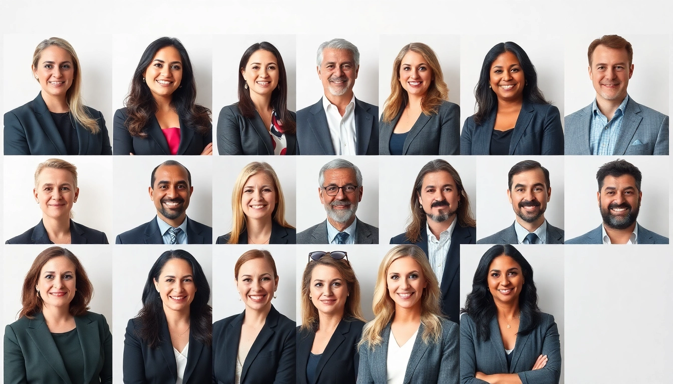 Showcase stunning corporate headshots with diverse professionals showing confidence and clarity.