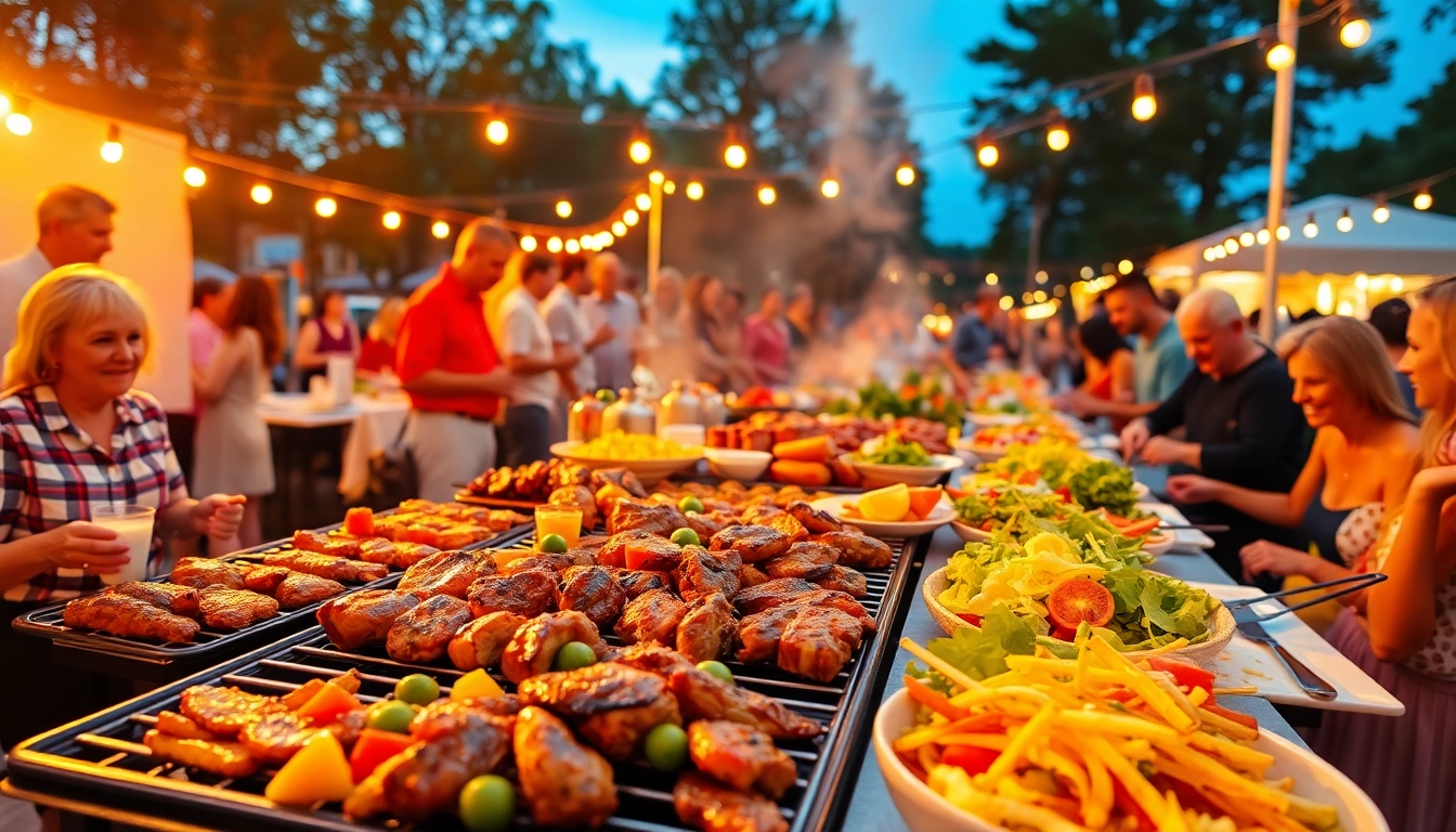 Caterer für Grillbuffet und BBQ in Berlin serving a delightful summer buffet with vibrant dishes.