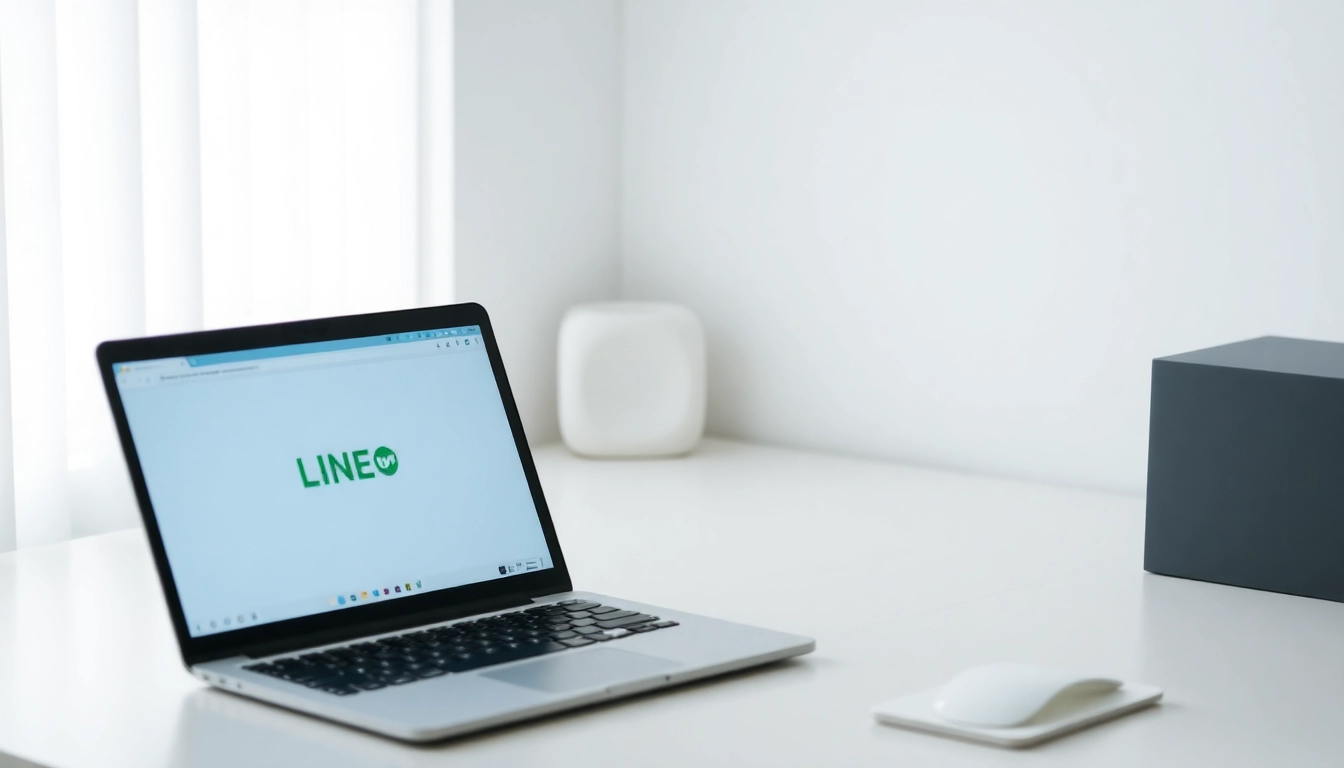 Download the 電腦版line下載 app on a laptop showcasing its user-friendly interface and features.