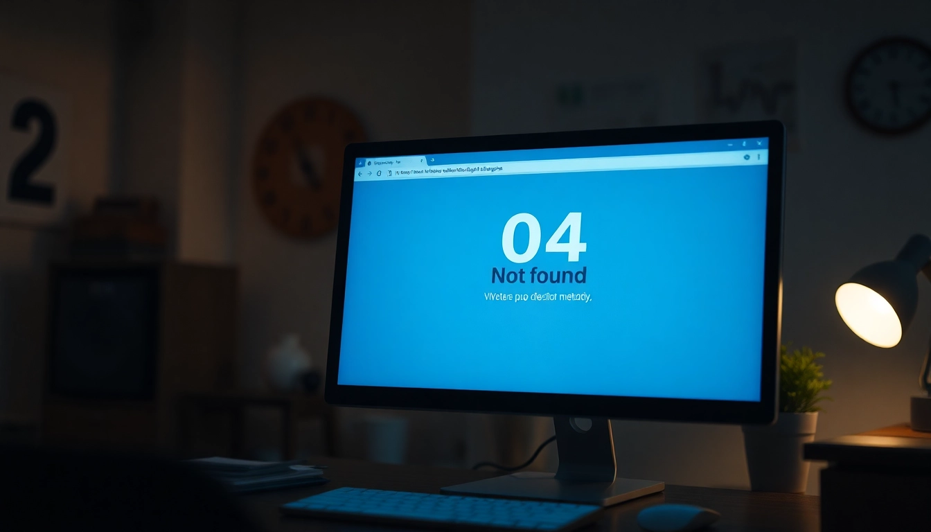 Display a "404 Not Found" error page related to line電腦版下載, highlighting the computer screen with engaging details.