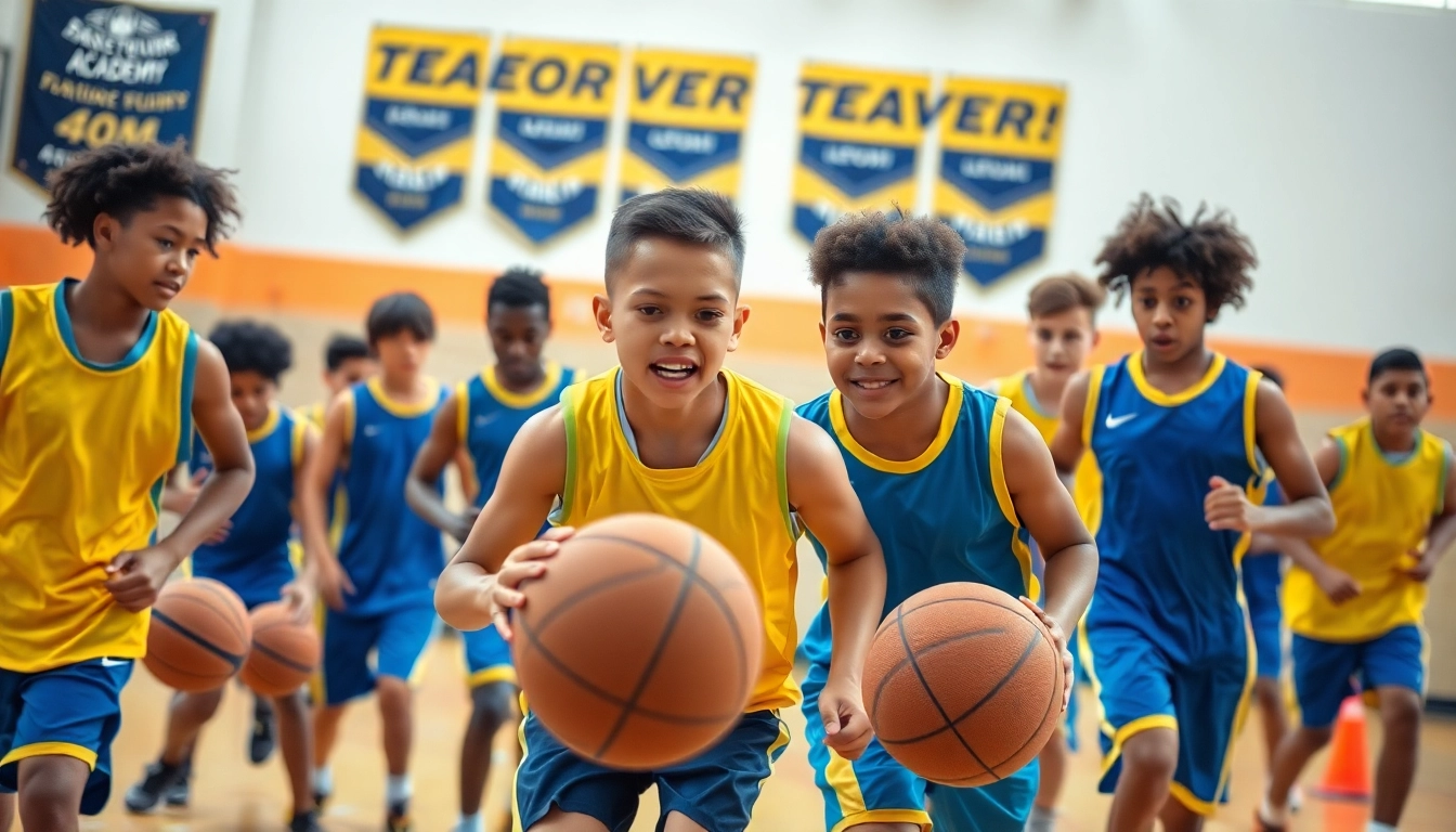 Dynamic training session at Takeover Basketball Academy showcasing young athletes' determination.