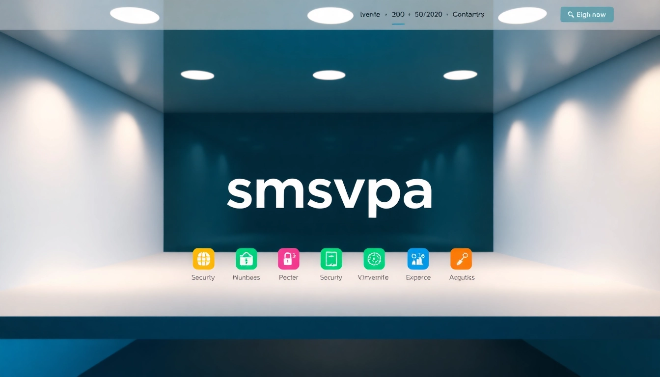 Showcase of smsvpa virtual phone number services with a modern website design.