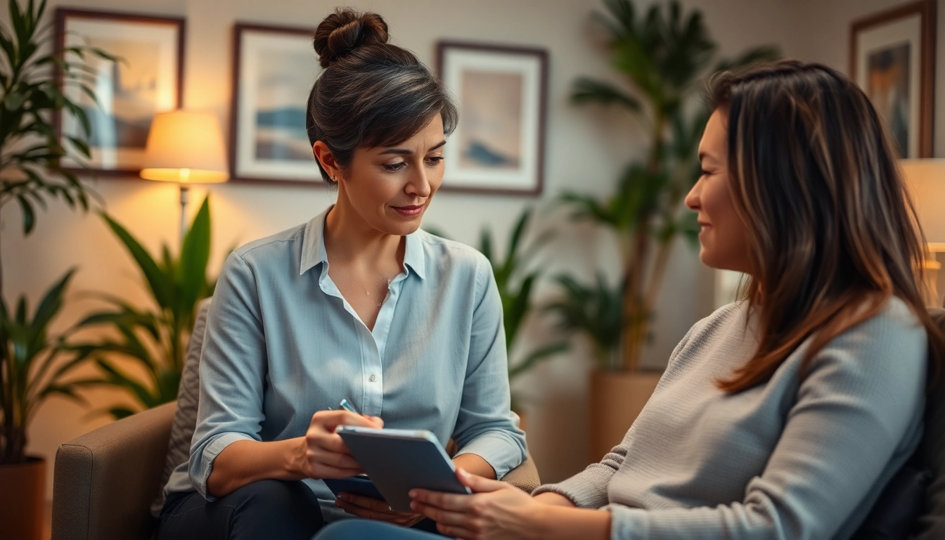 Helping clients dealing with stress in a warm and inviting therapy setting.