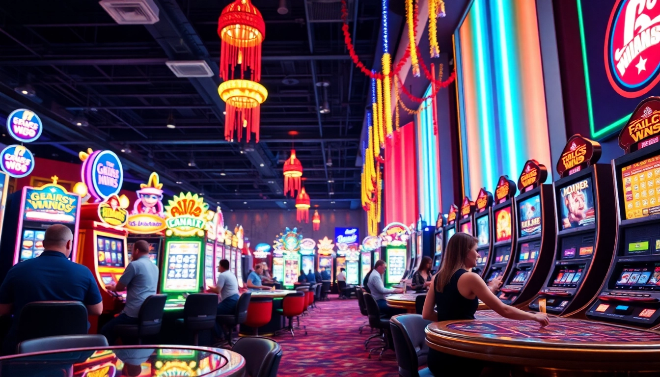 Engaging scene at TPower casino showcasing diverse games and vibrant atmosphere.