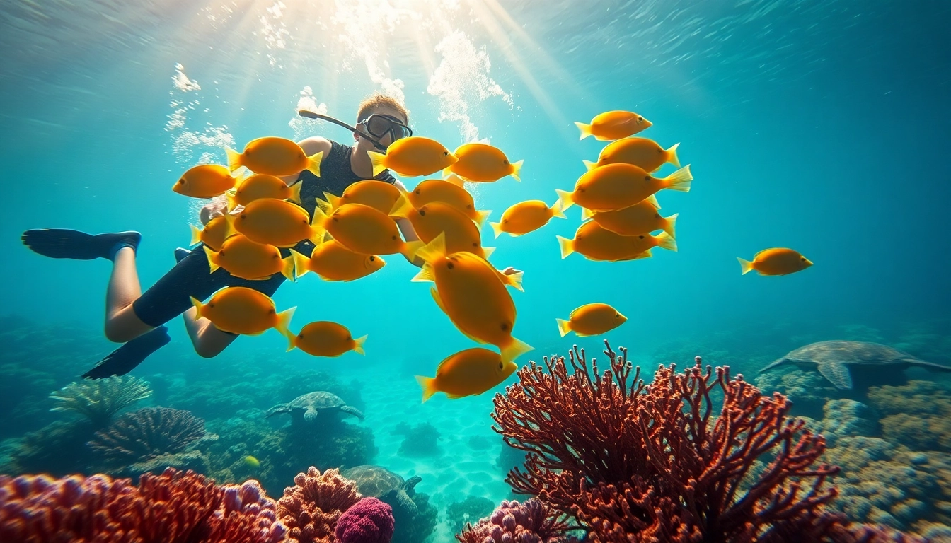 Experience PADI Certified dive shops in Belize as divers explore a vibrant coral reef.
