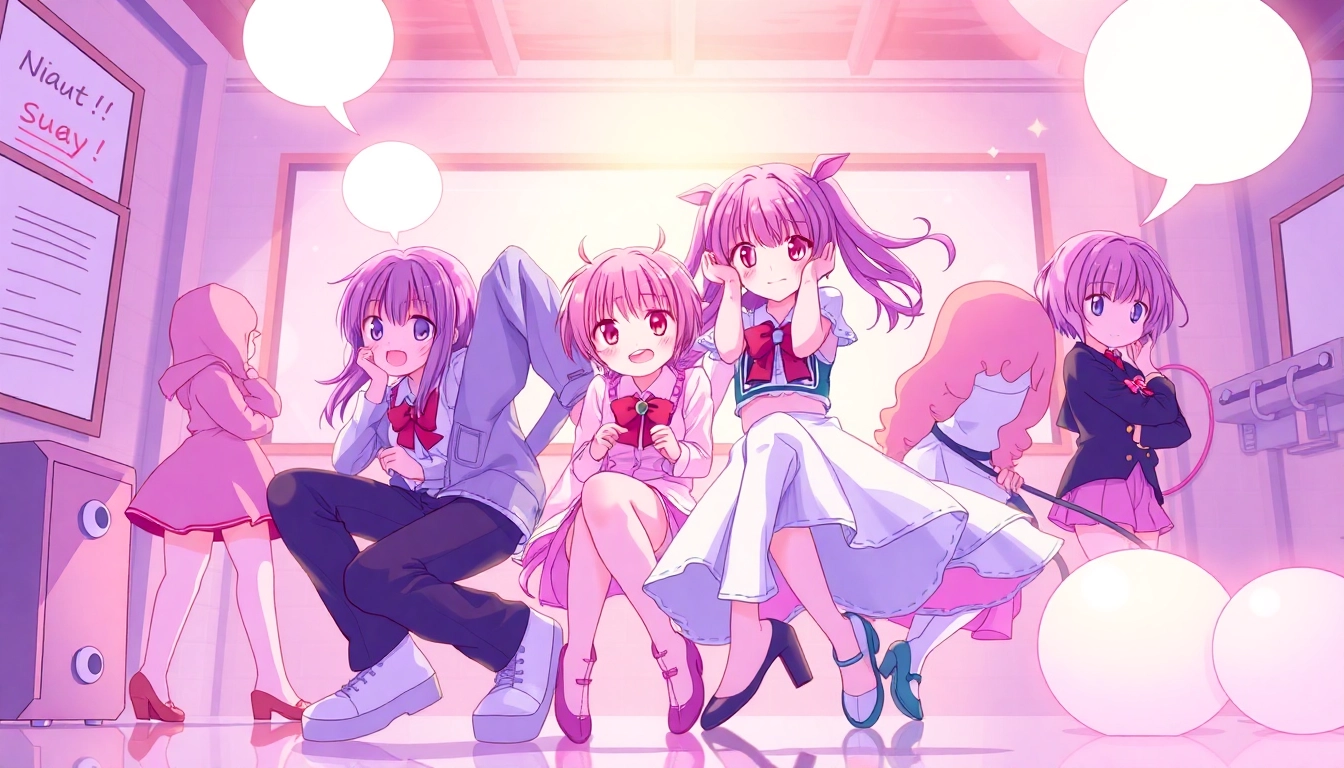 Explore engaging truyen tranh sex with vivid manga characters in a colorful, whimsical setting.