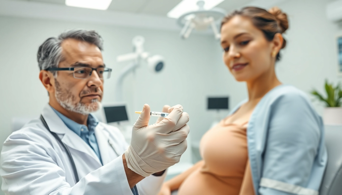 Administering weight loss injections in a professional healthcare setting with a patient in focus.
