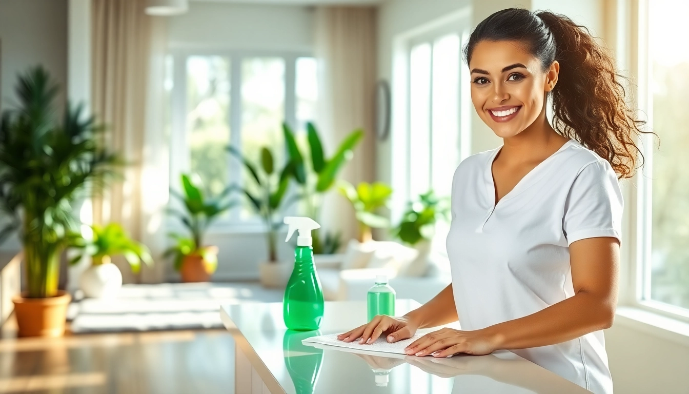 Provide exceptional Pottstown cleaning service with a smiling professional in a bright, organized home.