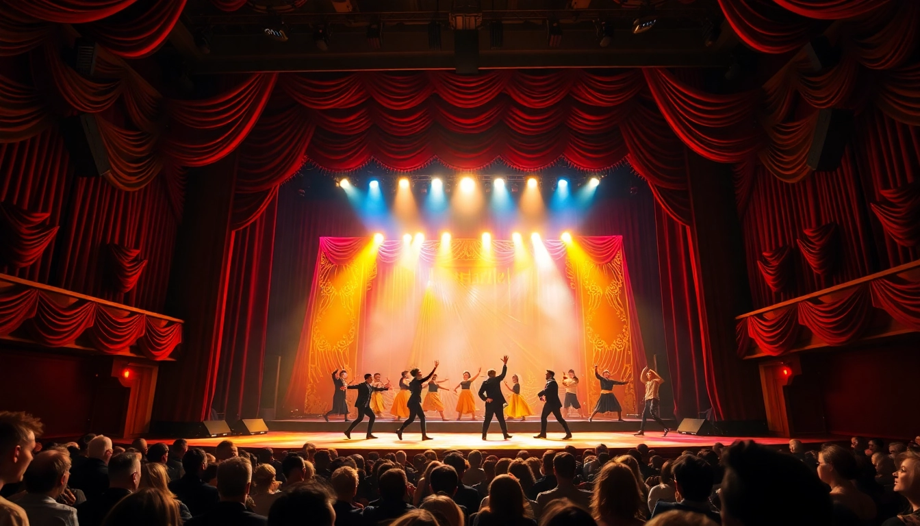 Experience the electrifying performance at the firelight theater with captivating stage visuals and stunning lighting.