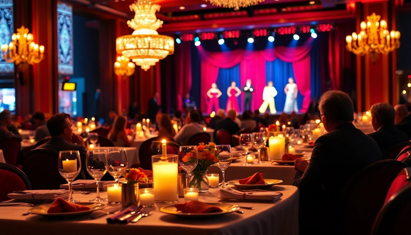 Indulge in a spectacular experience at this Las Vegas dinner theater with elegant dining and live performances.