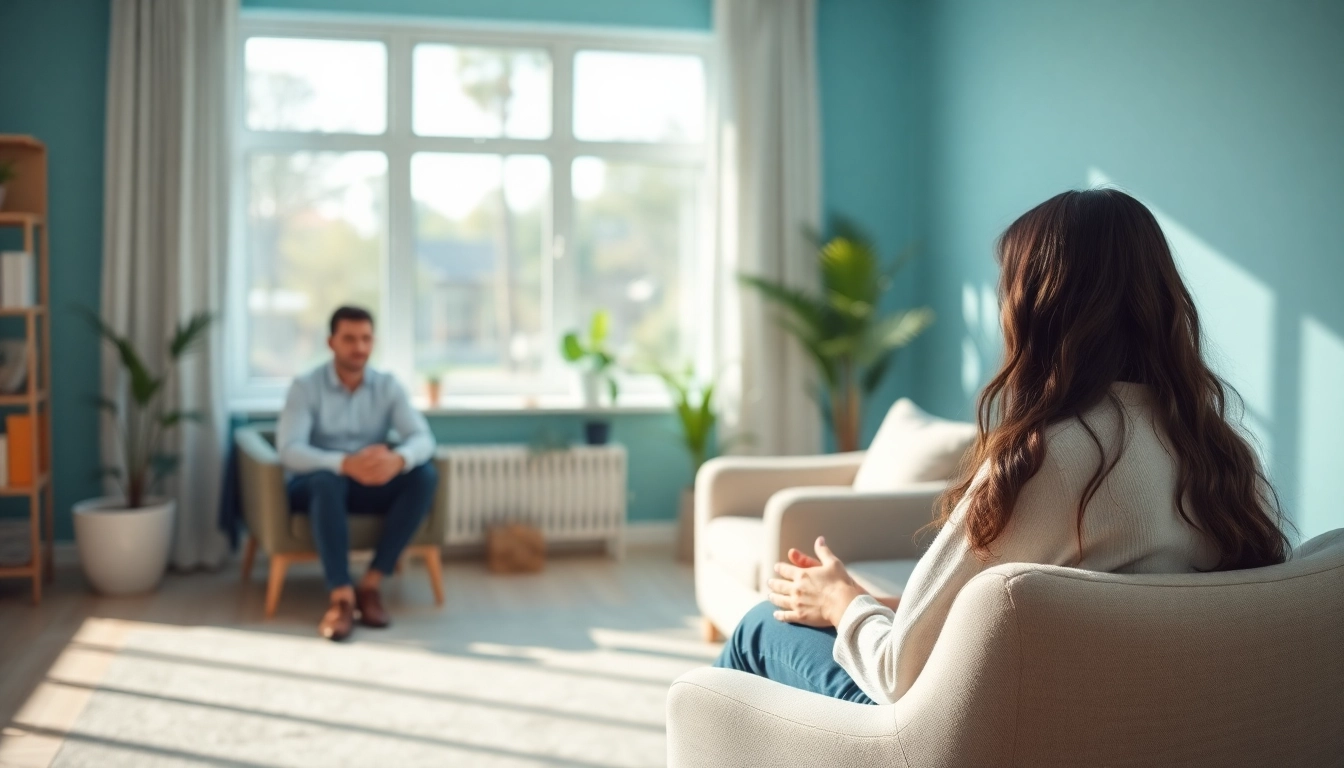 Anxiety treatment dubai session with a therapist symbolizing calm and recovery.